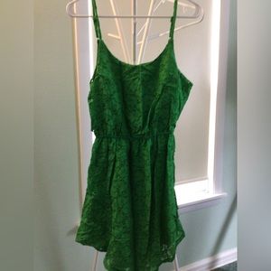 Green lace xhilaration spaghetti strap dress M
